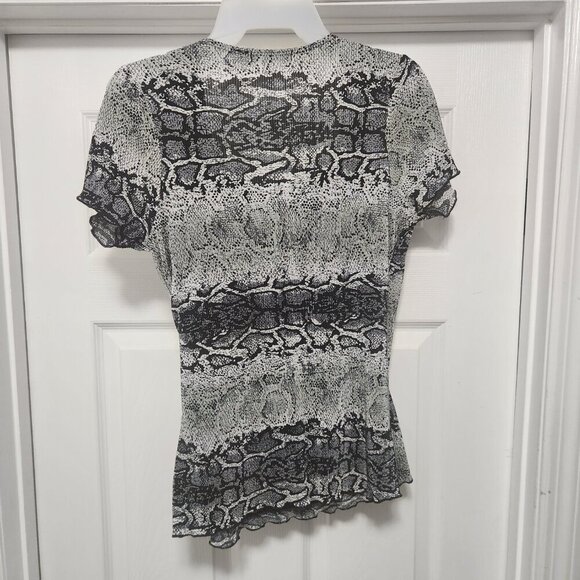 Elementz Women's Short Sleeve Cross Front Tunic Top With Built In Tank Medium - Picture 2 of 3